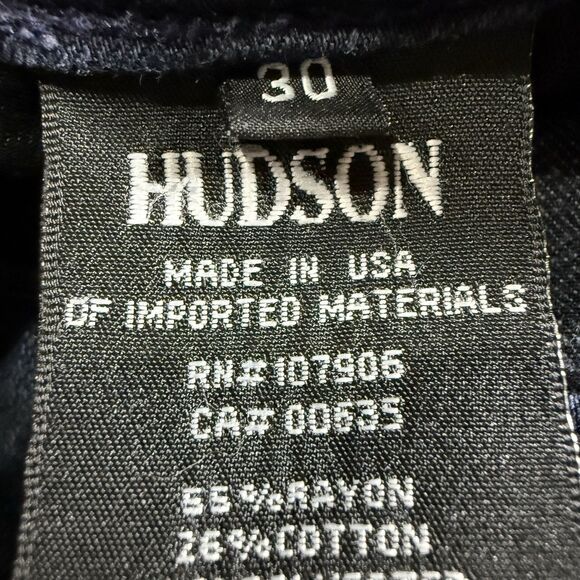 Hudson Skinny Blue Jeans Womens 30 Cut-Offs Hem Ankle Length - Picture 7 of 8